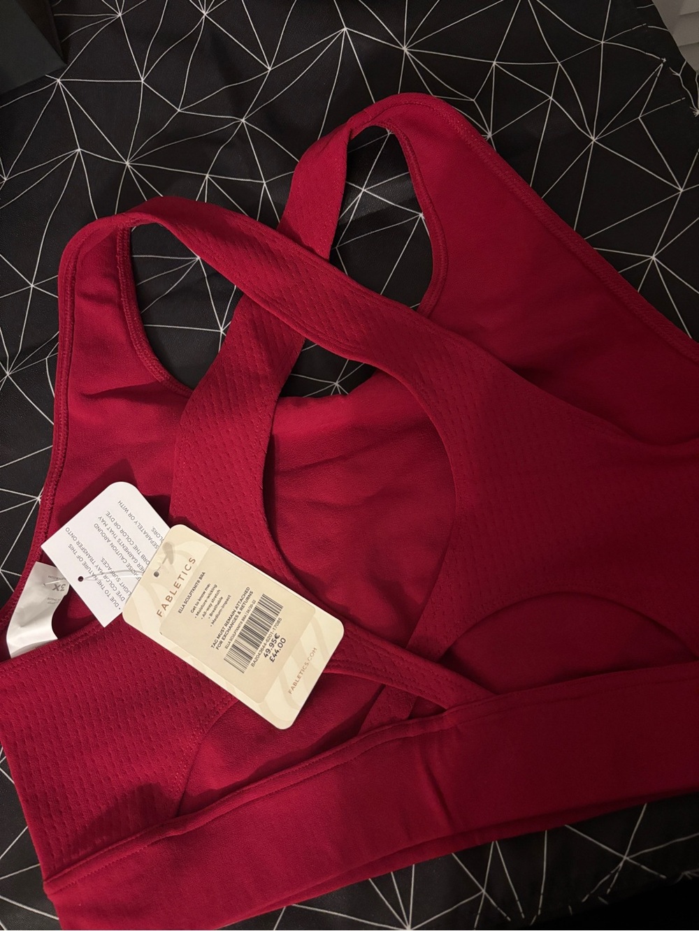 Fabletic Crimson Sports Bra and Legging set